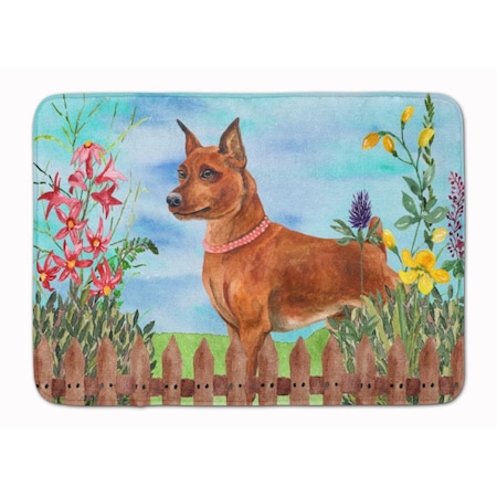 Carolines Treasures Miniature Pinscher Spring Machine Washable Memory Foam Mat CK1218RUG